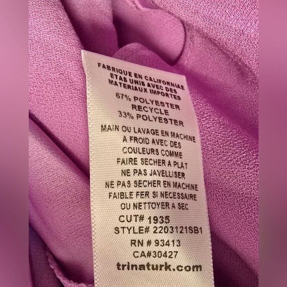 Trina Turk V-neck fringe women’s blouse - Picture 3 of 6